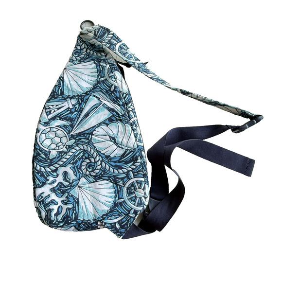 Vera Bradley Sea Life Navy Sling Backpack – Lighten Up Line - Picture 3 of 8